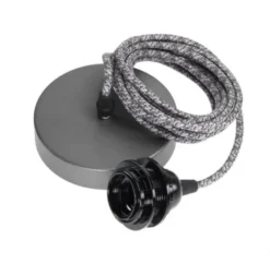 Hoopzi Suspensions Suspension 1 Fil électrique En Tissu Turquoise 3m -Luminaires Soldes 202 suspension 1 fil electrique en tissu gentleman chevron 3m