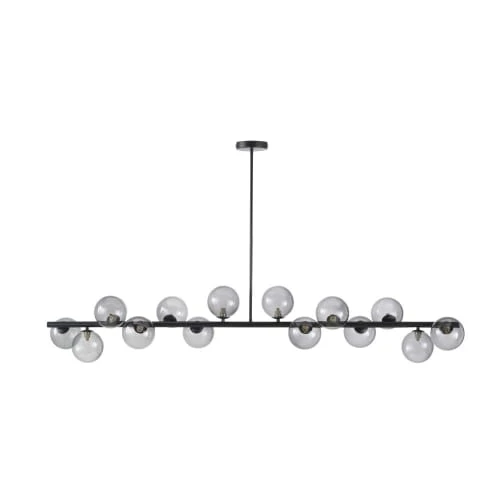 Maisons Du Monde Suspensions Suspension 14 Globes En Verre Fumé Et Métal Noir 3 Maisons Du Monde Suspensions Suspension 14 Globes En Verre Fumé Et Métal Noir