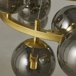 Maisons Du Monde Suspensions Suspension 15 Globes En Verre Teinté Noir Et Métal Doré -Luminaires Soldes 202 suspension 15 globes en verre teinte noir et metal dore 1000 8 16 189354 3