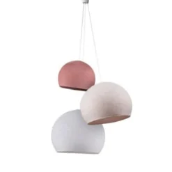 La Case De Cousin Paul Suspensions Suspension 3 Coupoles Bleu Canard-denim-azur -Luminaires Soldes 202 suspension 3 coupoles rose dragee blanc