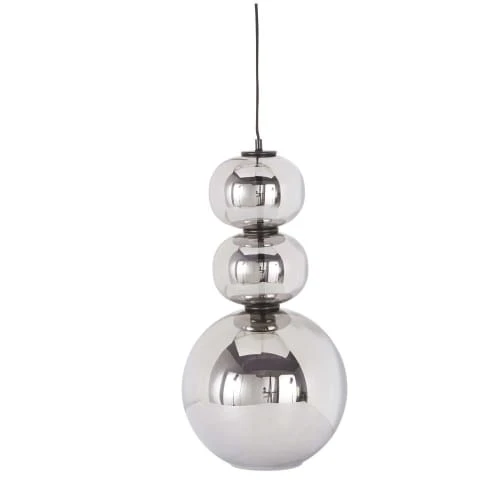 Maisons Du Monde Suspensions Suspension 3 Globes En Métal Et Verre Fumé H59 3 Maisons Du Monde Suspensions Suspension 3 Globes En Métal Et Verre Fumé H59
