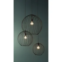 Maisons Du Monde Suspensions Suspension 3 Globes Filaires Noirs -Luminaires Soldes 202 suspension 3 globes filaires noirs 1000 15 3 177410 7