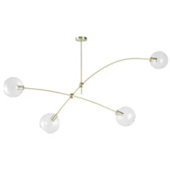 Maisons Du Monde Suspensions Suspension 4 Globes En Verre Et Métal Doré