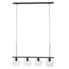 Maisons Du Monde Suspensions Suspension 4 Globes En Verre Fumé Et Métal Noir -Luminaires Soldes 202 suspension 4 globes en verre fume et metal noir 1000 10 39 215043 1