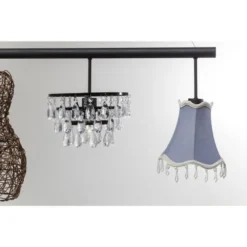 Kare Design Suspensions Suspension 5 Abat-jours En Rotin Et Tissu -Luminaires Soldes 202 suspension 5 abat jours en rotin et tissu 4