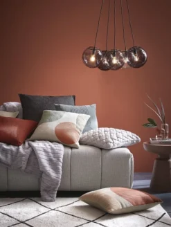 Maisons Du Monde Suspensions Suspension 5 Boules En Verre Et Verre Fumé -Luminaires Soldes 202 suspension 5 boules en verre et verre fume 1000 16 16 165205 10