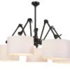 It's About Romi Lustres Suspension 5 Bras Abats-jour Blancs -Luminaires Soldes 202 suspension 5 bras abats jour blancs