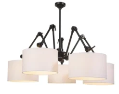 It's About Romi Lustres Suspension 5 Bras Abats-jour Blancs