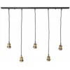 Maisons Du Monde Suspensions Suspension 5 Douilles En Métal Coloris Noir Et Laiton -Luminaires Soldes 202 suspension 5 douilles en metal coloris noir et laiton 1000 9 38 165555 2