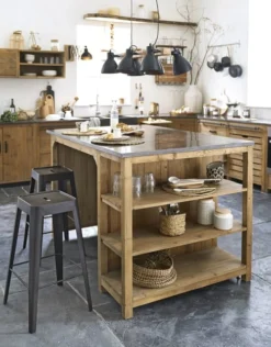 Maisons Du Monde Suspensions Suspension 6 Abat-jours En Métal Noir Et Manguier -Luminaires Soldes 202 suspension 6 abat jours en metal noir et manguier 1000 3 1 201844 5