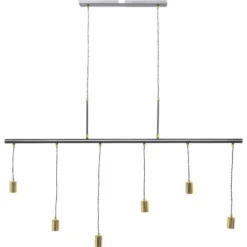 Kare Design Suspensions Suspension 6 Douilles En Acier Noir -Luminaires Soldes 202 suspension 6 douilles en acier noir 2