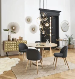 Maisons Du Monde Suspensions Suspension 6 Globes En Verre Et Métal Doré -Luminaires Soldes 202 suspension 6 globes en verre et metal dore 1000 14 24 202892 3