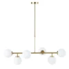 Maisons Du Monde Suspensions Suspension 6 Globes En Verre Opaline Et Métal Doré -Luminaires Soldes 202 suspension 6 globes en verre opaline et metal dore 1000 8 30 201832 1
