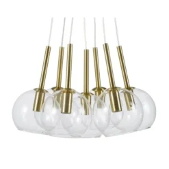 Maisons Du Monde Suspensions Suspension 7 Globes En Verre Et Métal Doré