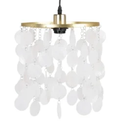 Maisons Du Monde Suspensions Suspension à Pampilles En Nacre écrue Et Métal Doré