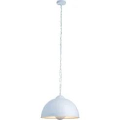 ATHM DESIGN Suspensions Suspension Abat Jour Métal Blanc -Luminaires Soldes 202 suspension abat jour metal blanc 16
