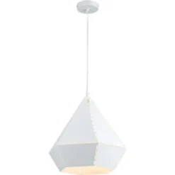 ATHM DESIGN Suspensions Suspension Abat Jour Métal Blanc -Luminaires Soldes 202 suspension abat jour metal blanc 36