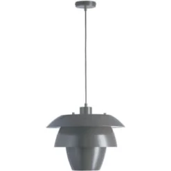 ATHM DESIGN Suspensions Suspension Abat Jour Métal Gris -Luminaires Soldes 202 suspension abat jour metal gris 4
