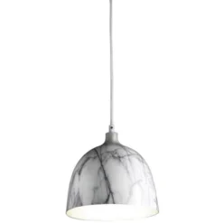 ATHM DESIGN Suspensions Suspension Abat Jour Métal Gris Effet Marbre