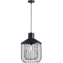 ATHM DESIGN Suspensions Suspension Abat Jour Métal Noir