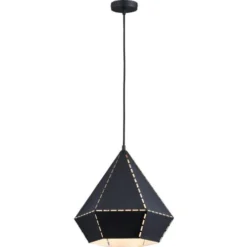 ATHM DESIGN Suspensions Suspension Abat Jour Métal Noir