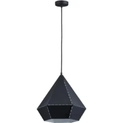 ATHM DESIGN Suspensions Suspension Abat Jour Métal Noir -Luminaires Soldes 202 suspension abat jour metal noir 23