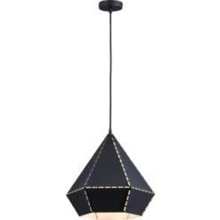 ATHM DESIGN Suspensions Suspension Abat Jour Métal Noir -Luminaires Soldes 202 suspension abat jour metal noir 25