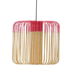 Forestier Suspensions Suspension Bambou Vert D45cm H40cm -Luminaires Soldes 202 suspension bambou rouge d45cm h40cm