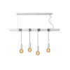 Lucide Suspensions Suspension Barre 4 Lumières En Métal L120cm -Luminaires Soldes 202 suspension barre 4 lumieres en metal l120cm