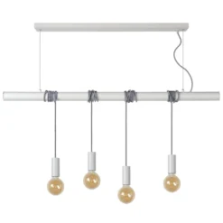 Lucide Suspensions Suspension Barre 4 Lumières En Métal L120cm -Luminaires Soldes 202 suspension barre 4 lumieres en metal l120cm 3