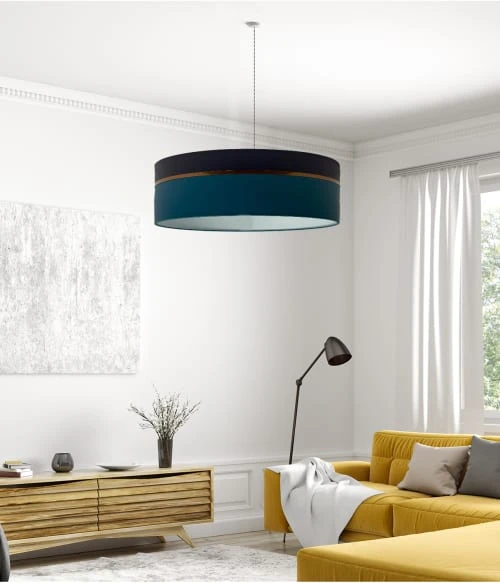 Abat-jours Suspensions Suspension Bicolore Bleu T 65 X H 25 4 Abat-jours Suspensions Suspension Bicolore Bleu T 65 X H 25 – Image 2