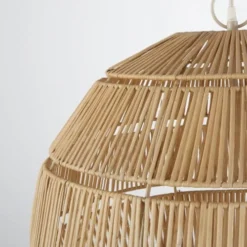 Maisons Du Monde Suspensions Suspension Boule En Rotin Tressé Beige Et Blanc -Luminaires Soldes 202 suspension boule en rotin tresse beige et blanc 1000 12 20 210268 2