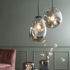 Present Time Suspensions Suspension Chrome Miroir H33cm -Luminaires Soldes 202 suspension chrome miroir h33cm 2