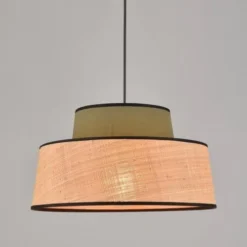 Corep Suspensions Suspension Coton Et Raphia D38cm -Luminaires Soldes 202 suspension coton et raphia d38cm 8