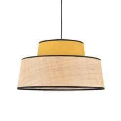 Corep Suspensions Suspension Coton Et Raphia D38cm -Luminaires Soldes 202 suspension coton et raphia d38cm 9