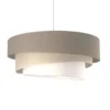 Metropolight Suspensions Suspension Cylindre Textile Beige D58cm -Luminaires Soldes 202 suspension cylindre textile beige d58cm