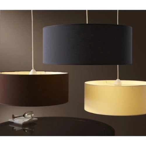 Metropolight Suspensions Suspension Cylindre Textile Blanc D48cm 4 Metropolight Suspensions Suspension Cylindre Textile Blanc D48cm – Image 2