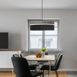 Kauze Luminaires Suspensions Suspension Déco Noir Et Gris Ø 55 -Luminaires Soldes 202 suspension deco noir et gris oe 55 1