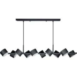 Deladeco Suspensions Suspension Design En Métal Noir 134,5 Cm -Luminaires Soldes 202 suspension design en metal noir 134 5 cm 3
