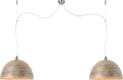 Good & Mojo Suspensions Suspension Double En Bambou L135cm -Luminaires Soldes 202 suspension double en bambou naturel l135cm