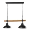 Maisons Du Monde Suspensions Suspension Double En Métal Noir Et Manguier -Luminaires Soldes 202 suspension double en metal noir et manguier 1000 6 18 177384 1