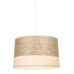 Decoratie Suspensions Suspension Effet Naturel Beige D35cm -Luminaires Soldes 202 suspension effet naturel beige d35cm 2
