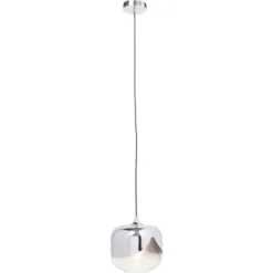 Kare Design Suspensions Suspension En Acier Chromé Et Verre -Luminaires Soldes 202 suspension en acier chrome et verre 3