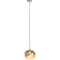 Kare Design Suspensions Suspension En Acier Doré Et Verre -Luminaires Soldes 202 suspension en acier dore et verre 3