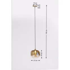 Kare Design Suspensions Suspension En Acier Doré Et Verre -Luminaires Soldes 202 suspension en acier dore et verre 4