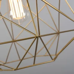 QAZQA Suspensions Suspension En Acier Doré/laiton -Luminaires Soldes 202 suspension en acier dore laiton 15