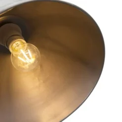 QAZQA Suspensions Suspension En Acier Gris -Luminaires Soldes 202 suspension en acier gris 4