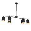 QAZQA Suspensions Suspension En Acier Noir -Luminaires Soldes 202 suspension en acier noir