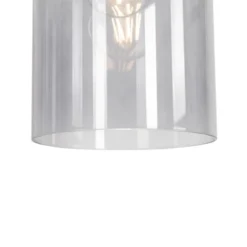 QAZQA Suspensions Suspension En Acier Noir -Luminaires Soldes 202 suspension en acier noir 13