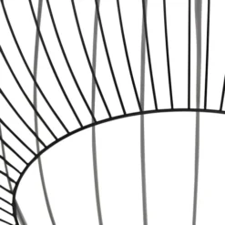 QAZQA Suspensions Suspension En Acier Noir -Luminaires Soldes 202 suspension en acier noir 8